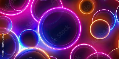 Abstract Glowing Bubble Art