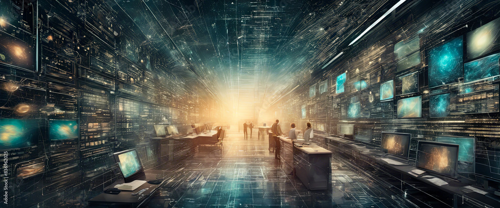 Digital abstract backdround for technological oper Digital abstract backdround for technological oper