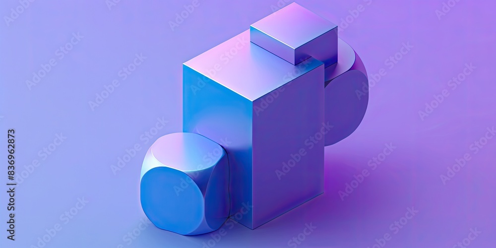 Pastel Colored 3D Cubes Composition Pastel Colored 3D Cubes Composition