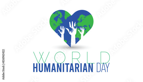 World Humanitarian Day is observed every year on August.banner design template Vector illustration background design.