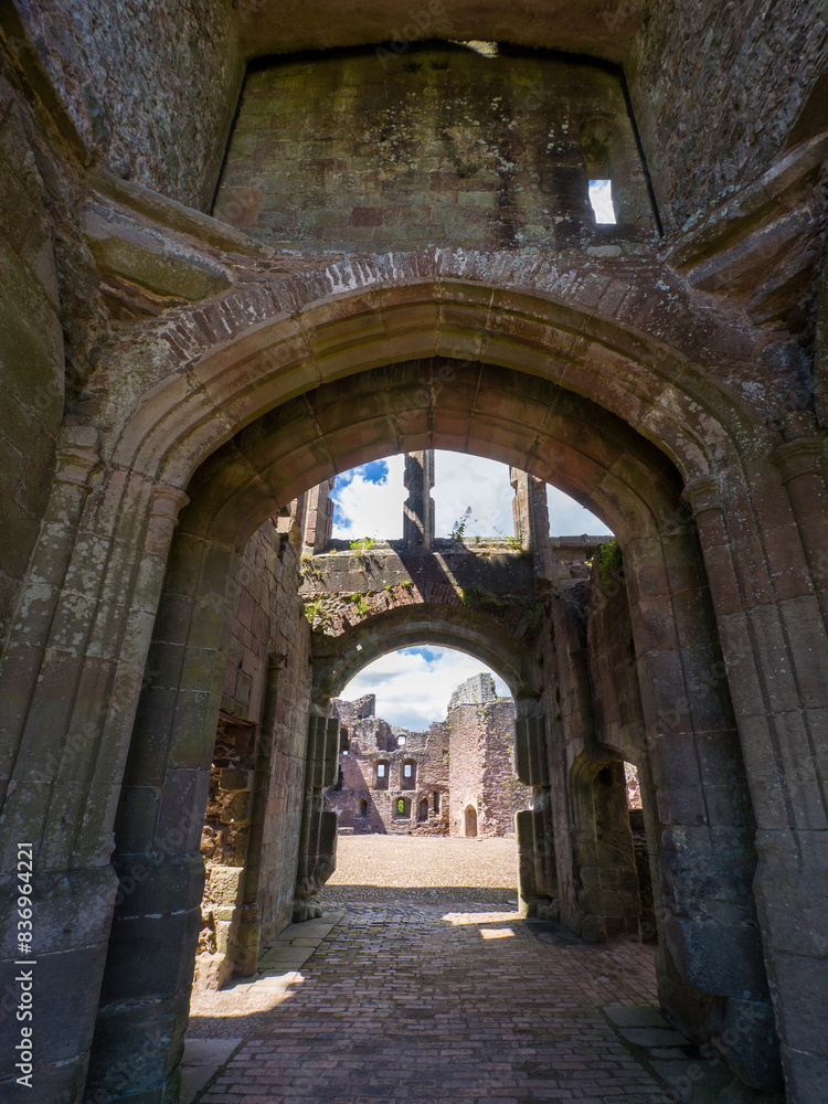 Inside the gatehouse of Raglan Castle (Wales, United Kingdom) Inside the gatehouse of Raglan Castle (Wales, United Kingdom)