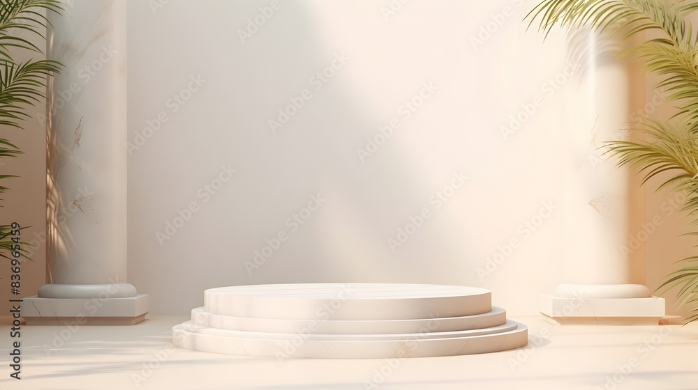Elegant Podium Column Backdrop for Luxury Product Showcase or Cosmetic Display Elegant Podium Column Backdrop for Luxury Product Showcase or Cosmetic Display