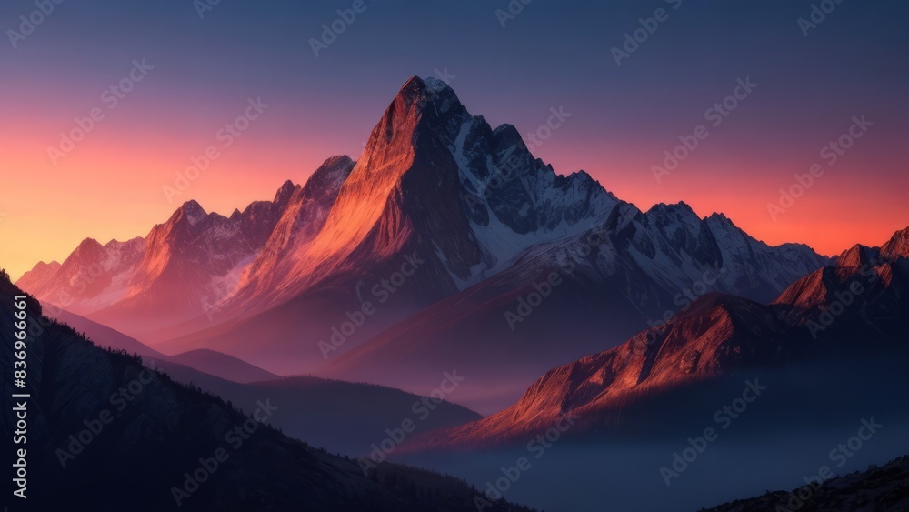 Beautiful scenery of mountains Beautiful scenery of mountains