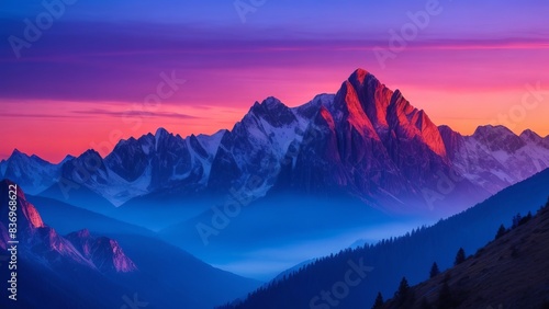 Beautiful scenery of mountains