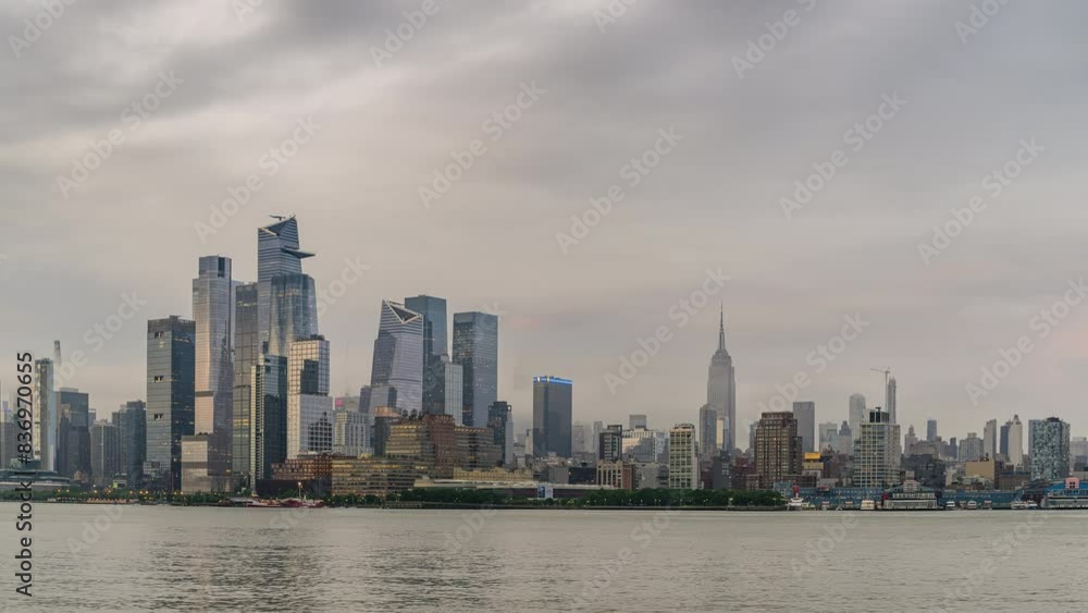 Timelapse of Hudson Yards with Clouds from Hoboken, NJ May 2024 Timelapse of Hudson Yards with Clouds from Hoboken, NJ May 2024