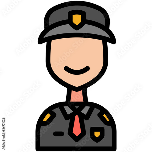 police filled line icon