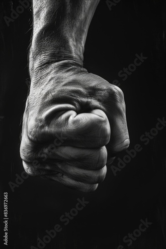 A close-up shot of a person's hand grasping an object, suitable for use in various contexts © Ева Поликарпова