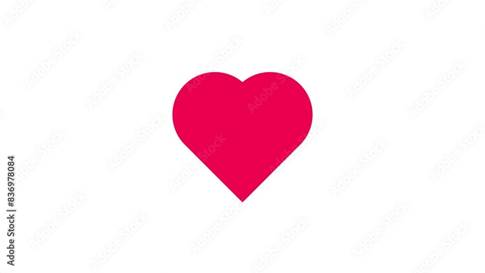 red love like button on social media animation red love like button on social media animation