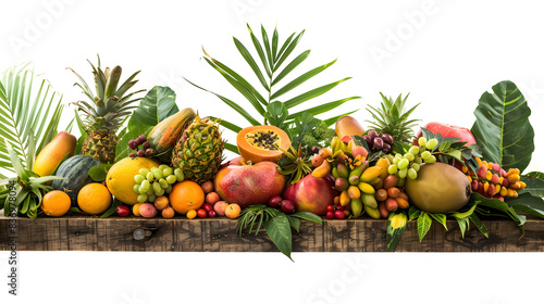 fruits and vegetables isolated on the white blackground, png