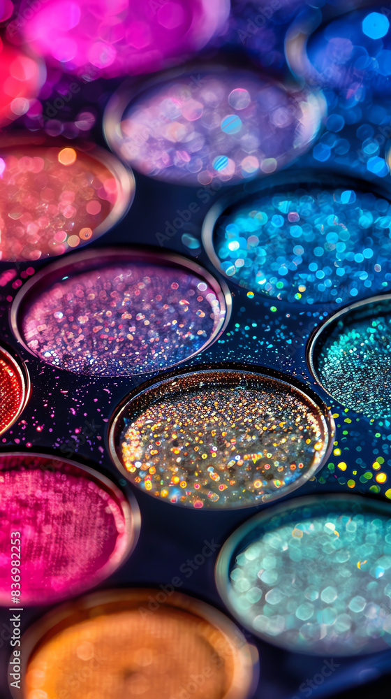 Eyeshadow palette with colors that are vibrant and highly pigmented. Eyeshadow palette with colors that are vibrant and highly pigmented.