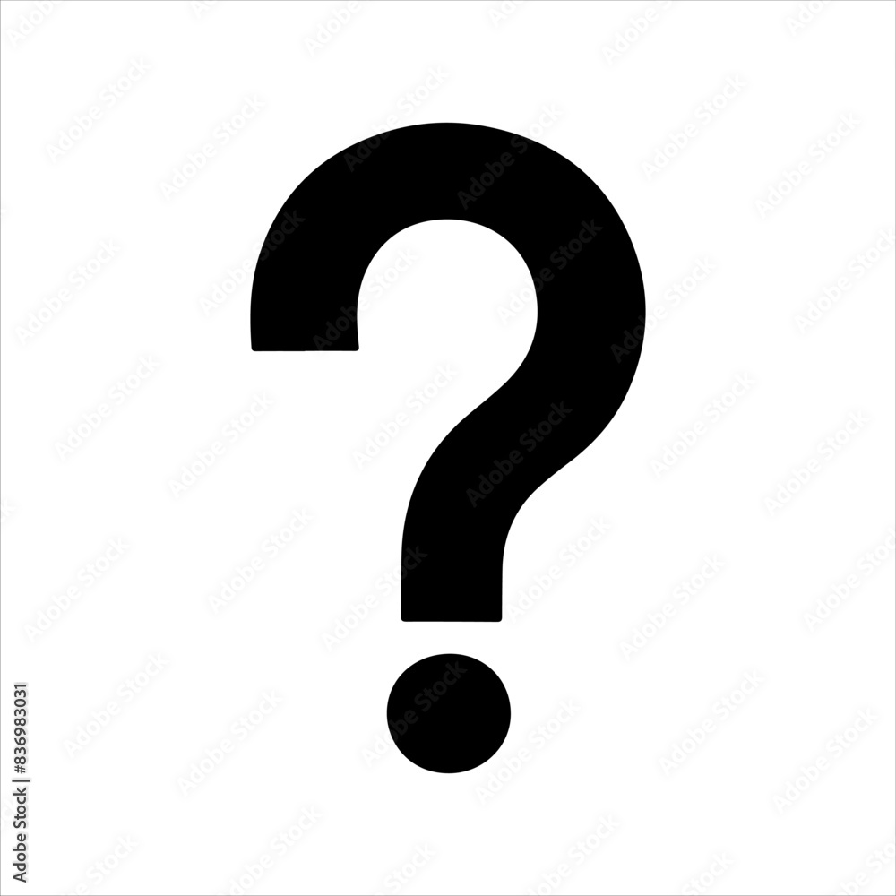 Black question mark silhouette isolated on white background. Question mark icon vector illustration design. Black question mark silhouette isolated on white background. Question mark icon vector illustration design.