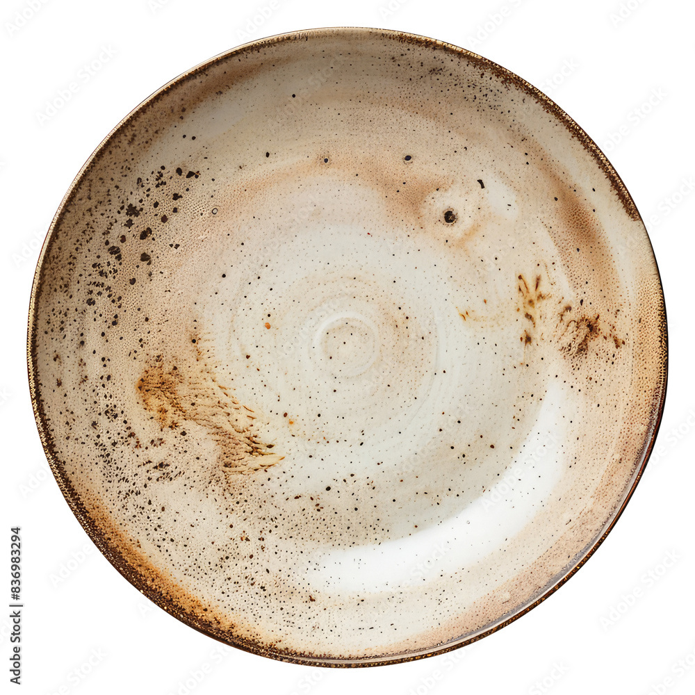 Empty plate top view isolated on transparent background Remove, Clipping Path Empty plate top view isolated on transparent background Remove, Clipping Path