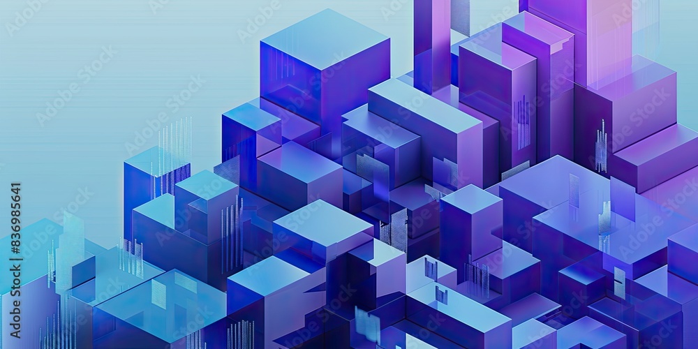 Obraz premium Futuristic 3D Abstract Cubes