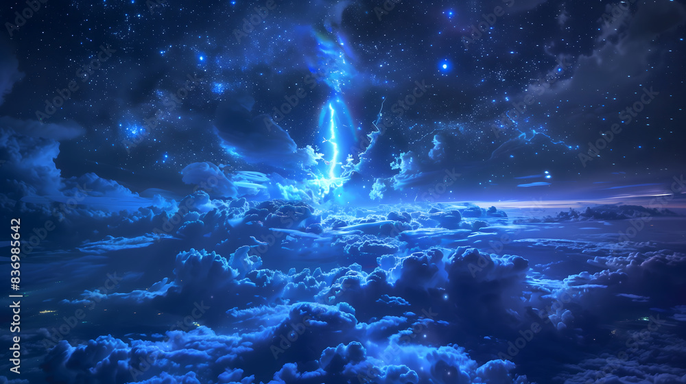 Night Sky with Clouds and Stars Night Sky with Clouds and Stars