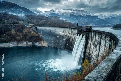 Hydroelectric power station gates © aidliskndr