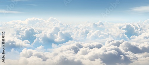 White Milky Cotton Cloud Sky. Creative banner. Copyspace image © HN Works