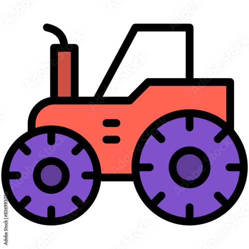 tracktor filled line icon
