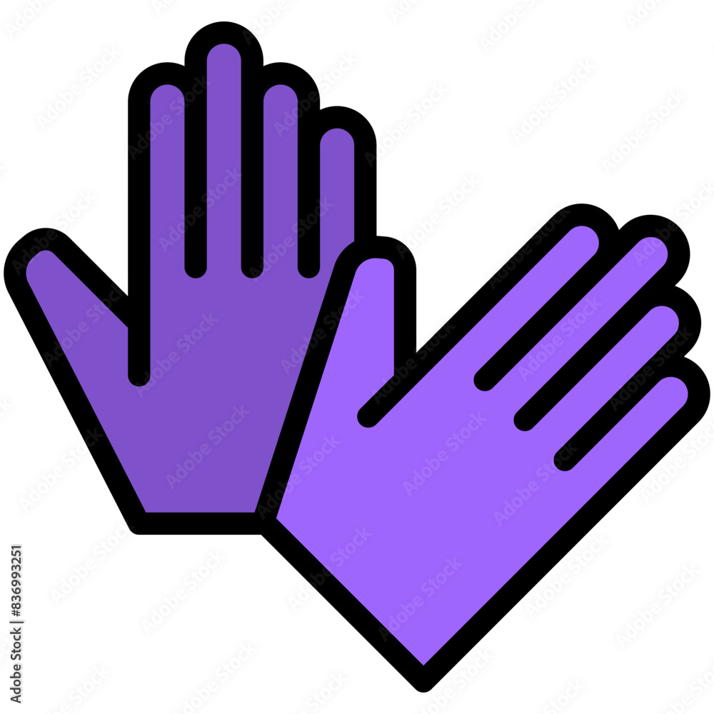 gloves filled line icon gloves filled line icon