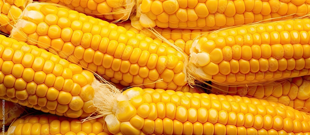 Grains of ripe corn. Creative banner. Copyspace image Grains of ripe corn. Creative banner. Copyspace image