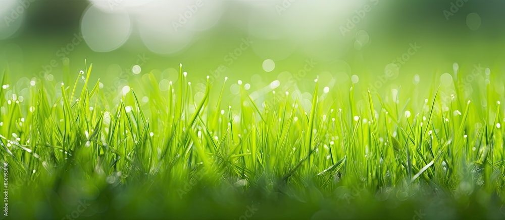 Fototapeta premium grass in nature macro view. Creative banner. Copyspace image
