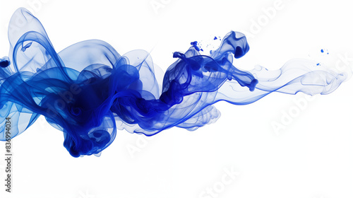 abstract blue smoke on white background © Harshal