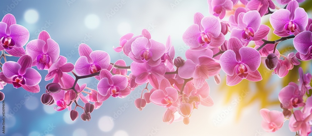 Plenty orchid flower in summer. Creative banner. Copyspace image Plenty orchid flower in summer. Creative banner. Copyspace image