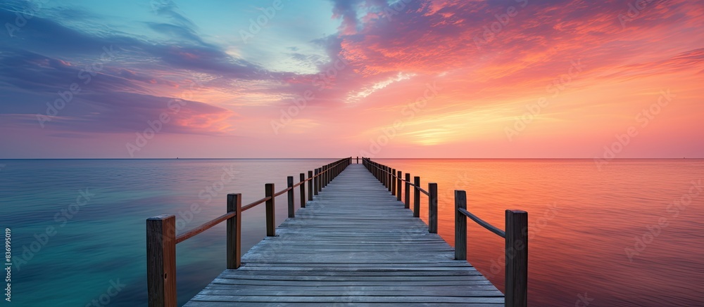 Pier. Creative banner. Copyspace image Pier. Creative banner. Copyspace image