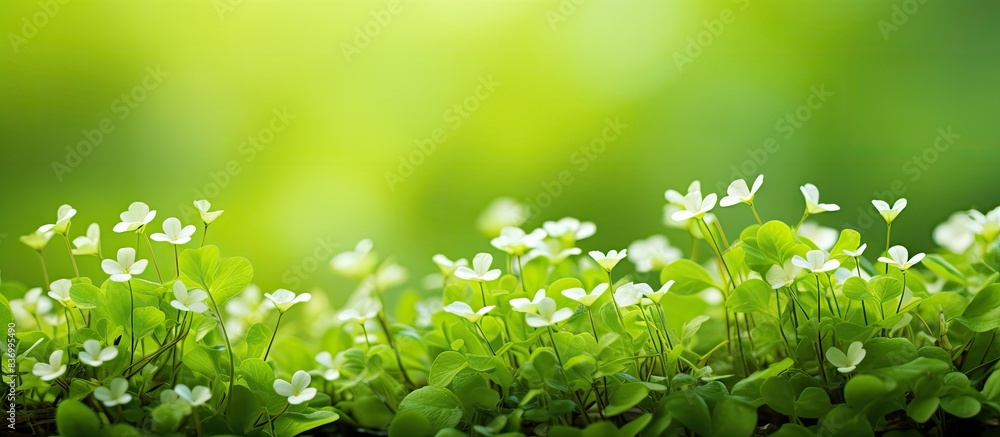 Spring chickweed as a background. Creative banner. Copyspace image Spring chickweed as a background. Creative banner. Copyspace image