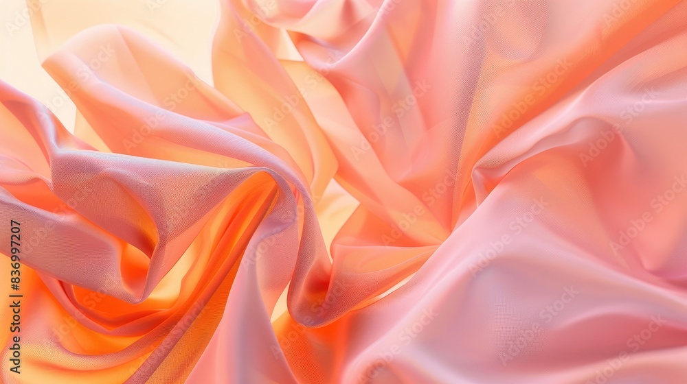 Obraz premium Gradient of peach hues, evoking a sense of softness and warmth in your designs.