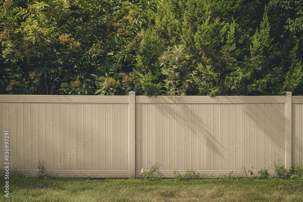 High-Quality Stock Image of a Vinyl Privacy Fence in Rochester, NY: Captured with Nikon D850, 300mm, f/5.6 Lens, Clear Edge Definition High-Quality Stock Image of a Vinyl Privacy Fence in Rochester, NY: Captured with Nikon D850, 300mm, f/5.6 Lens, Clear Edge Definition