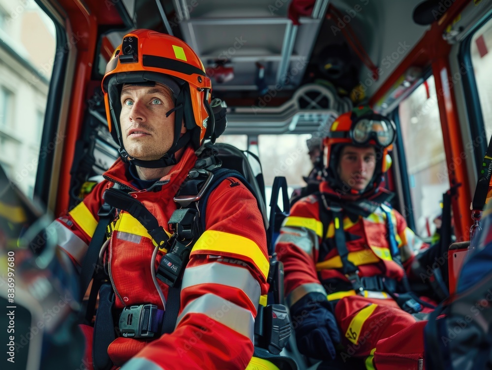 Firefighters on duty Firefighters on duty