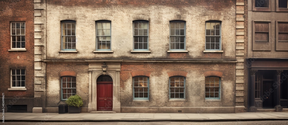 Old house from 1805. Creative banner. Copyspace image