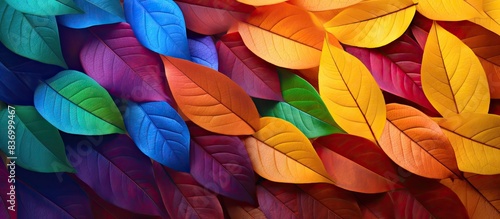 Wallpaper Mural Leaves background made with colors filter. Creative banner. Copyspace image Torontodigital.ca