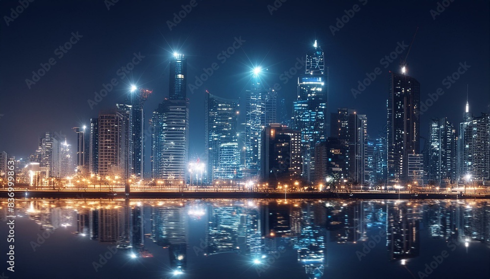 Obraz premium night view of the city