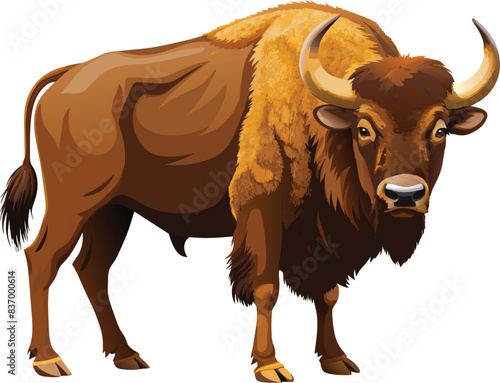 American buffalo seen from the side-