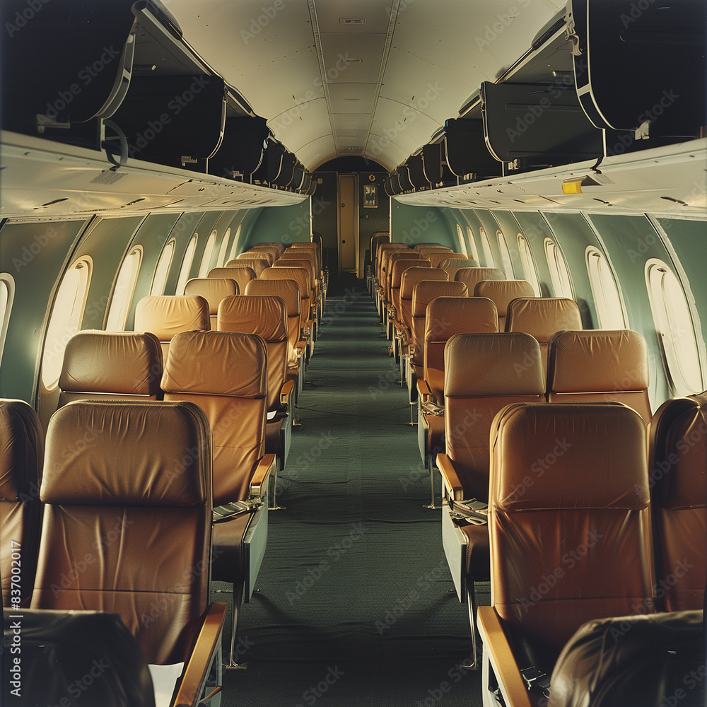 Fototapeta premium 항공기 실내