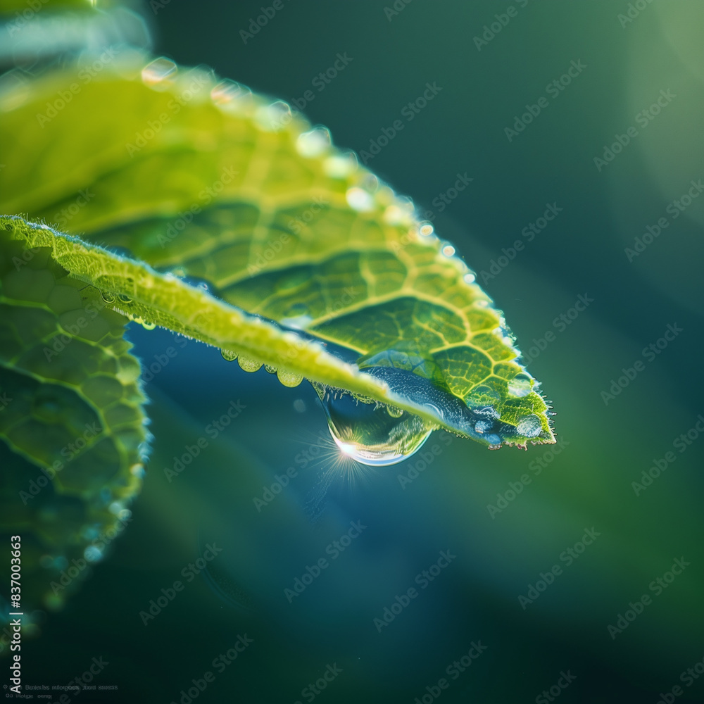식물에 맺힌 이슬 Stock Photo | Adobe Stock