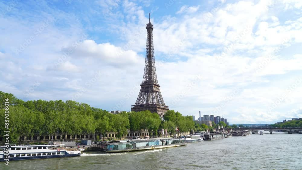 Seine River and Eiffel Tower in Paris. Seine River and Eiffel Tower in Paris.