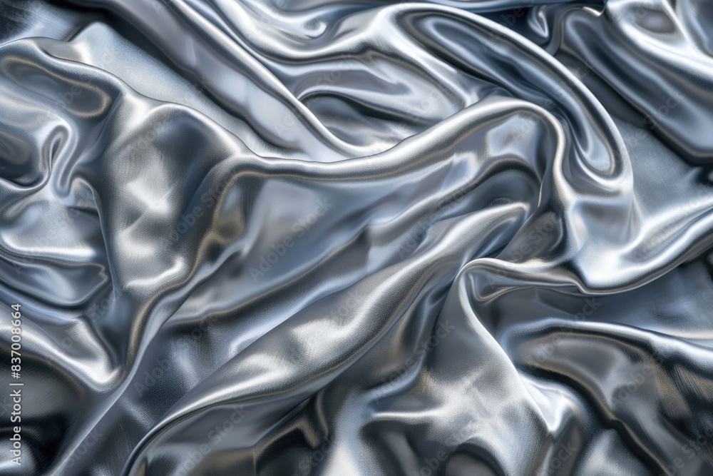 Shiny Silver Fabric Close Up Shiny Silver Fabric Close Up