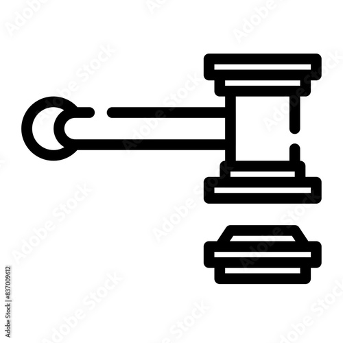 the judge struck the gavel cutline icon style