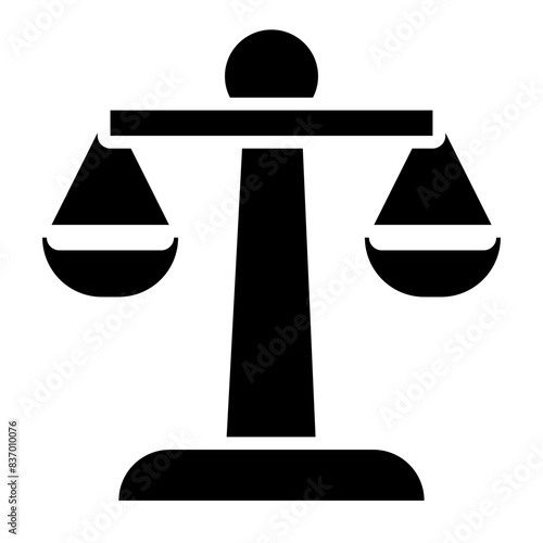 balance of justice glyph icon style
