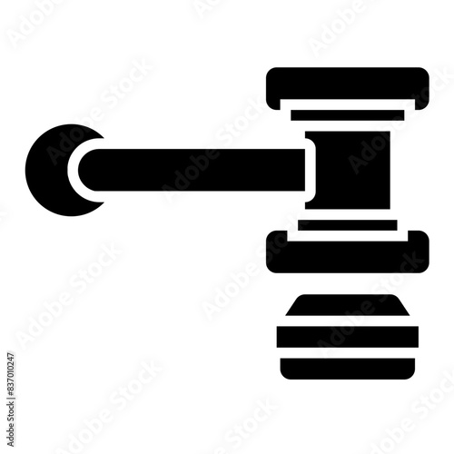 the judge struck the gavel glyph icon 