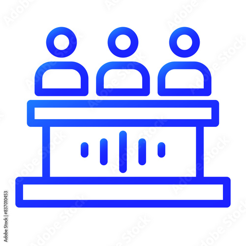 panel of judges gradient icon style