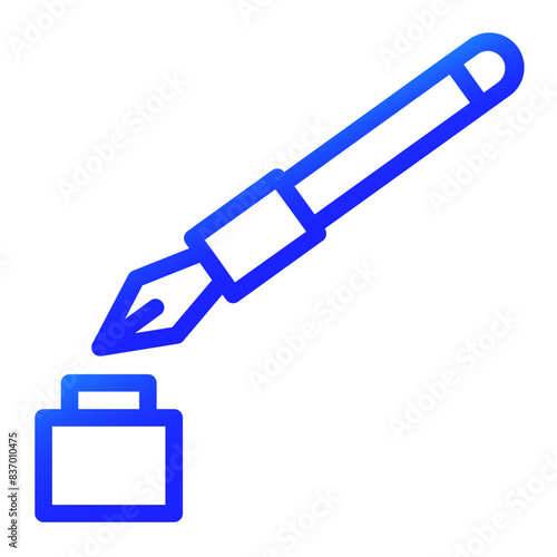 pen and ink gradient icon style