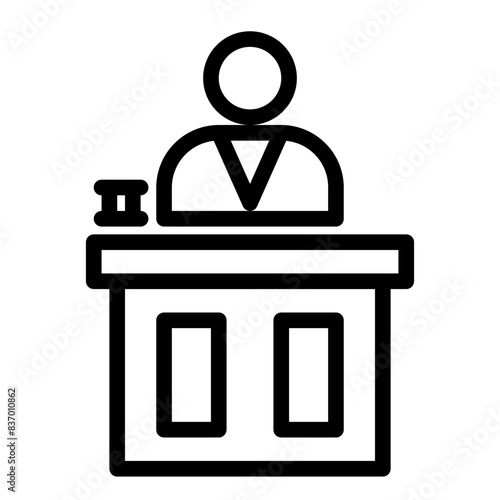 main judge line icon style