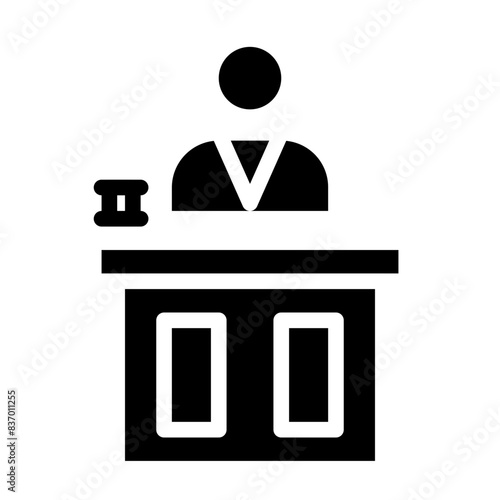 main judge solid icon style