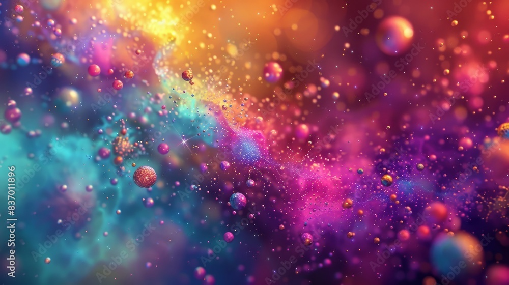 Colorful Abstract Background with Vibrant Digital Particle Effects Colorful Abstract Background with Vibrant Digital Particle Effects