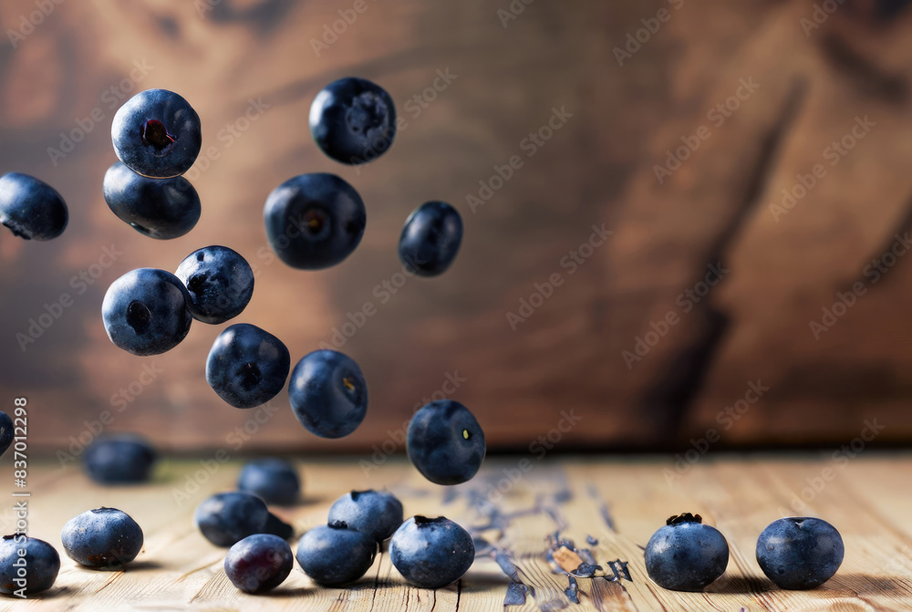 on wooden table on wooden table
