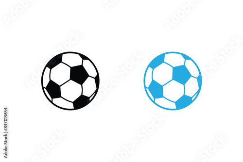 soccer ball icon vector Football symbol template on white background.