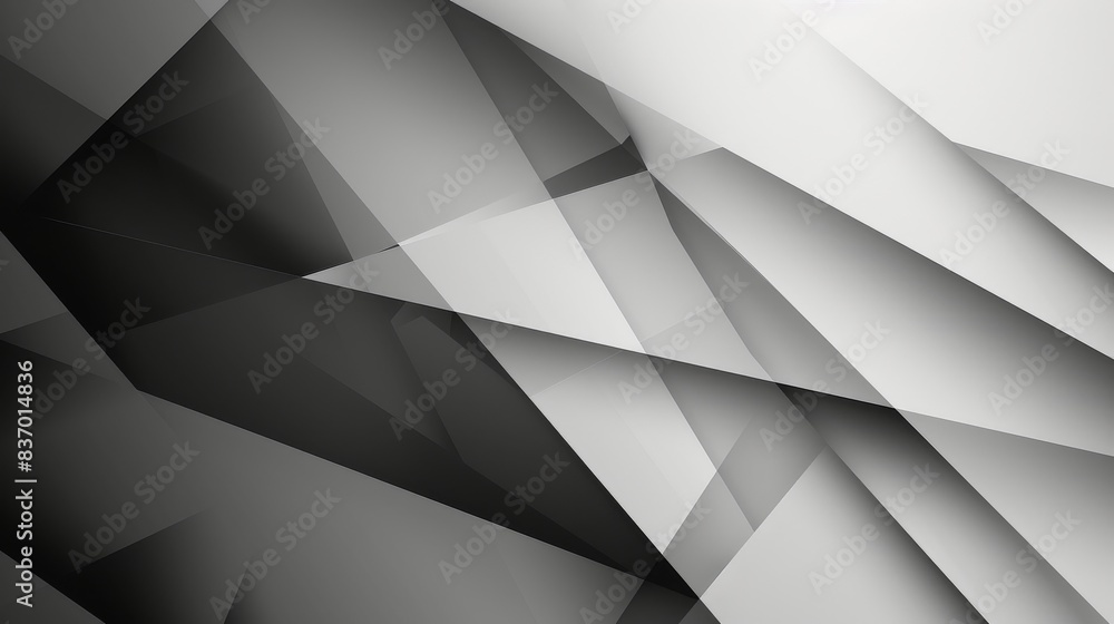 Monochrome abstract background featuring angular shapes and a subtle 3D gradient design Monochrome abstract background featuring angular shapes and a subtle 3D gradient design